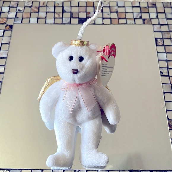 🎄 TY Jingle Beanie Christmas Ornament Halo Angel Teddy Bear 🧸 - Picture 3 of 3